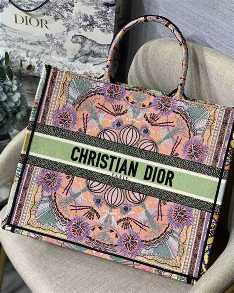 christian dior tote bag hearts|Christian Dior tote bag colorful.